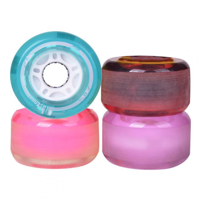 50MM-59MM LED روشن چرخ اسکت بورد PU کروزر چرخ اسکت بورد 0