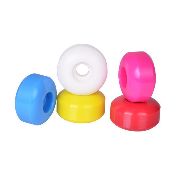 حرفه ای رنگارنگ 100A PU چرخ اسکت بورد خالی 52mm چرخ اسکت بورد 0