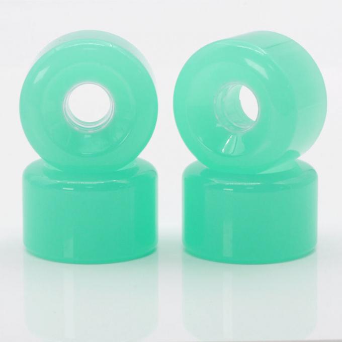 سفارشی سازی چرخ های اسکت بورد PU سبز 50MM-59MM چرخ های اسکت بورد بلند 2