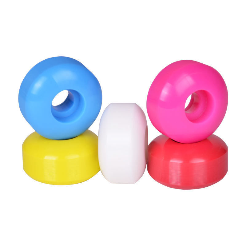 حرفه ای رنگارنگ 100A PU چرخ اسکت بورد خالی 52mm چرخ اسکت بورد